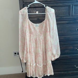 Beautiful  dress with metallic thread